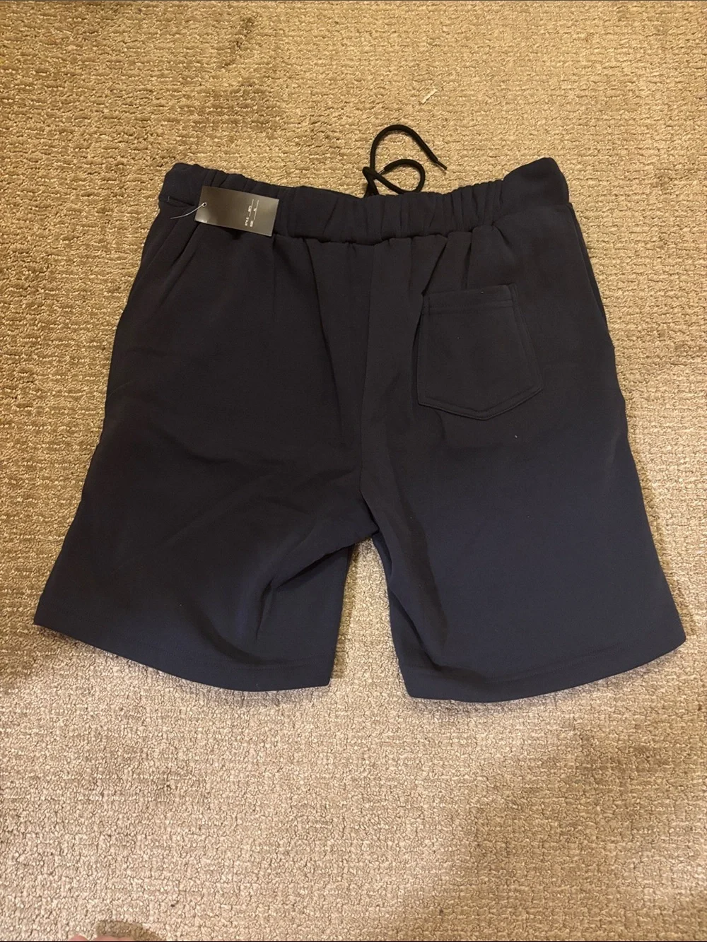 Arthur Beale Men’s Fleece Lounge Shorts XL Navy Blue Drawstring NWT